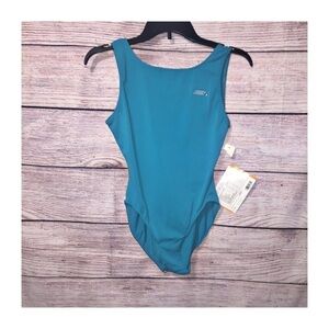 Vintage NWT Liz Claiborne Turquoise bodysuit Size M
